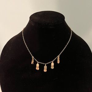 Melrose and Market Gold Chain Round Paillette Charm Beaded Necklace